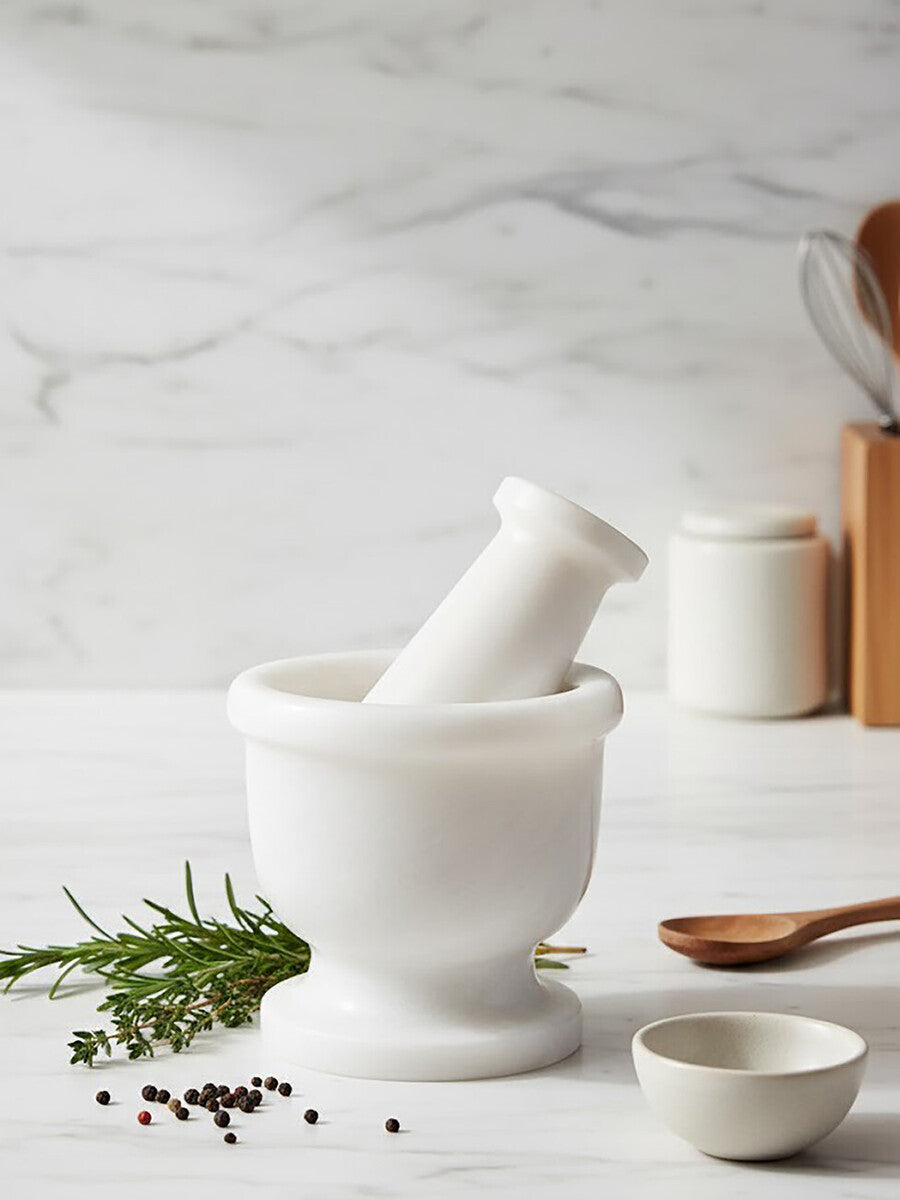 White Marble Mortar and Pestle | Marmore