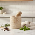 Cream Marble Mortar and Pestle | Marmore