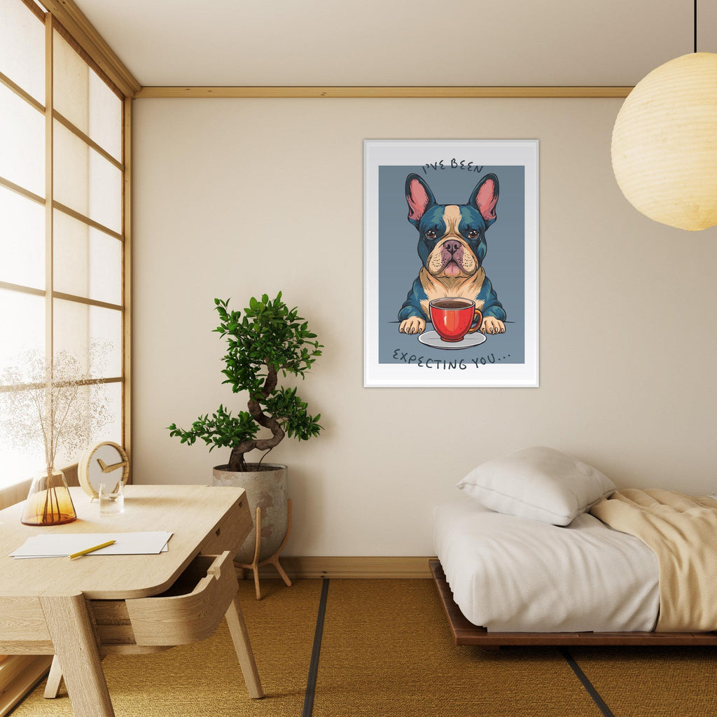 'I've Been Expecting You' (Dog) - Premium Matte Paper Wooden Framed Poster