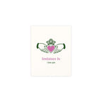 Fontaines DC - I Love You - Irish Claddagh (Off-white + Green + Pink)