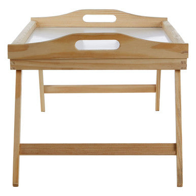 White Top Pinewood with Folding Legs | Bed Tray