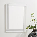 Bevelled Edge Wall Mirror with Double Line Frame | Milania