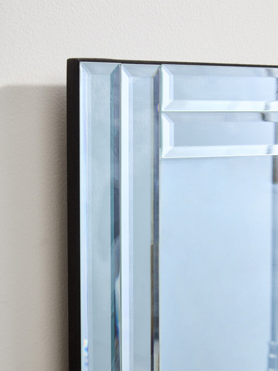 Bevelled Edge Wall Mirror with Double Line Frame | Milania