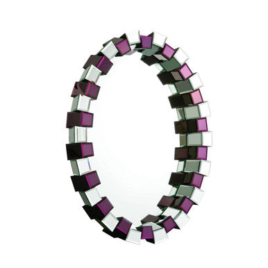 Purple Mirrored Glass Wall Mirror | Carlotta