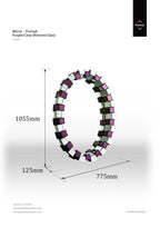 Purple Mirrored Glass Wall Mirror | Carlotta