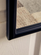 Black Plastic Frame Over Door Mirror | Mize