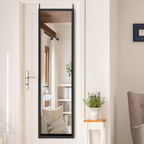 Black Plastic Frame Over Door Mirror | Mize