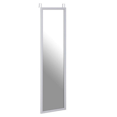 White Plastic Frame Over Door Mirror | Mize