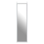 White Plastic Frame Over Door Mirror | Mize