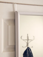 White Plastic Frame Over Door Mirror | Mize