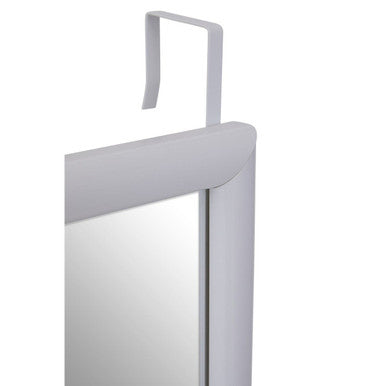 White Plastic Frame Over Door Mirror | Mize