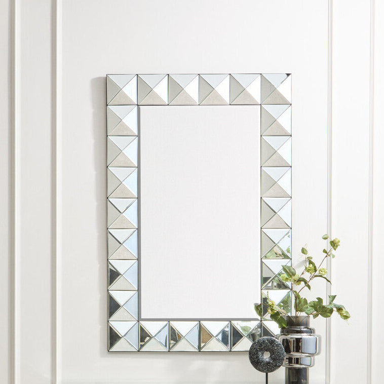 3D Effect Rectangular Wall Mirror | Lidia