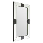 Black and White Bevelled Border Wall Mirror | Milania
