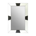 Black and White Bevelled Border Wall Mirror | Milania