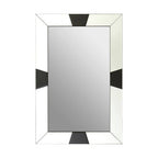 Black and White Bevelled Border Wall Mirror | Milania