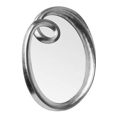 Swirl Design Silver Wall Mirror | Zenya