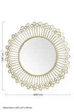 Cissell Mirrored Disc Detail Wall Mirror