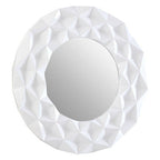 White High Gloss 3D Design Wall Mirror | Stockholm
