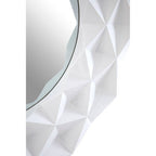 White High Gloss 3D Design Wall Mirror | Stockholm