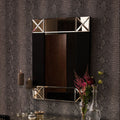Small Wall Mirror with Black and Bevelled Frame | Boulevard