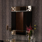 Small Wall Mirror with Black and Bevelled Frame | Boulevard