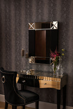 Small Wall Mirror with Black and Bevelled Frame | Boulevard