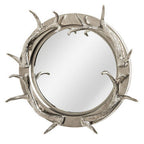 Stag Steel and Nickel Finish Wall Mirror | Antler