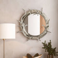 Stag Steel and Nickel Finish Wall Mirror | Antler