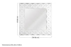 3D Effect Wall Mirror with White High Gloss Finish | Stockholm