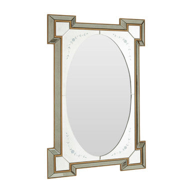 Antique Finish Rectangular Wall Mirror | Lulu