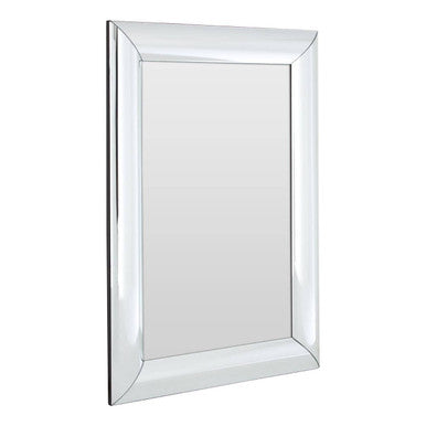 Thick Silver Frame Rectangular Wall Mirror | Petillo