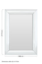 Thick Silver Frame Rectangular Wall Mirror | Petillo