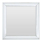 Thick Silver Frame Small Square Wall Mirror | Petillo