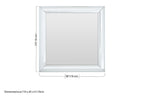 Thick Silver Frame Small Square Wall Mirror | Petillo