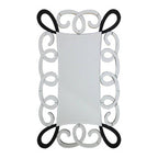 Black and Silver Scroll Design Wall Mirror | Vivienne