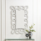 Black and Silver Scroll Design Wall Mirror | Vivienne