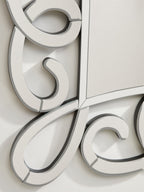 Black and Silver Scroll Design Wall Mirror | Vivienne