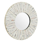 White Wash Round Wall Mirror | Driftwood