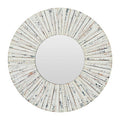 White Wash Round Wall Mirror | Driftwood