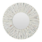 White Wash Round Wall Mirror | Driftwood