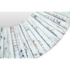 White Wash Round Wall Mirror | Driftwood