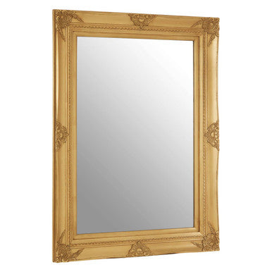 Baroque Rectangular Gold Finish Wall Mirror | Brussels