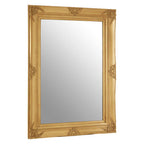 Baroque Rectangular Gold Finish Wall Mirror | Brussels