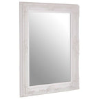Baroque Rectangular Antique White Wall Mirror | Brussels
