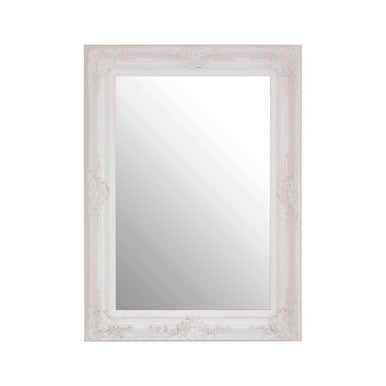 Baroque Rectangular Antique White Wall Mirror | Brussels