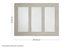 3 Panel Wall Mirror with Ash Wood Frame | Gail