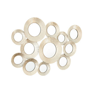 Hammered Silver Wall Mirror | Marcia