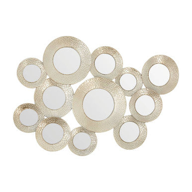 Hammered Silver Wall Mirror | Marcia