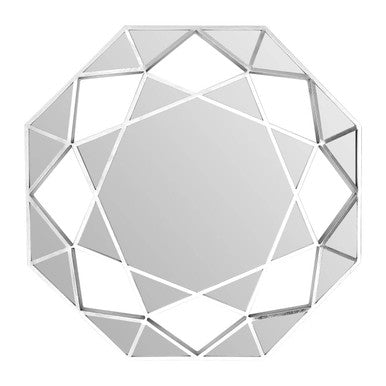 Silver Octagonal Wall Mirror | Marcia