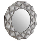 3D Effect Light Silver Wall Mirror | Hexa